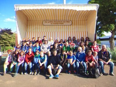 a group of people posing for a photo