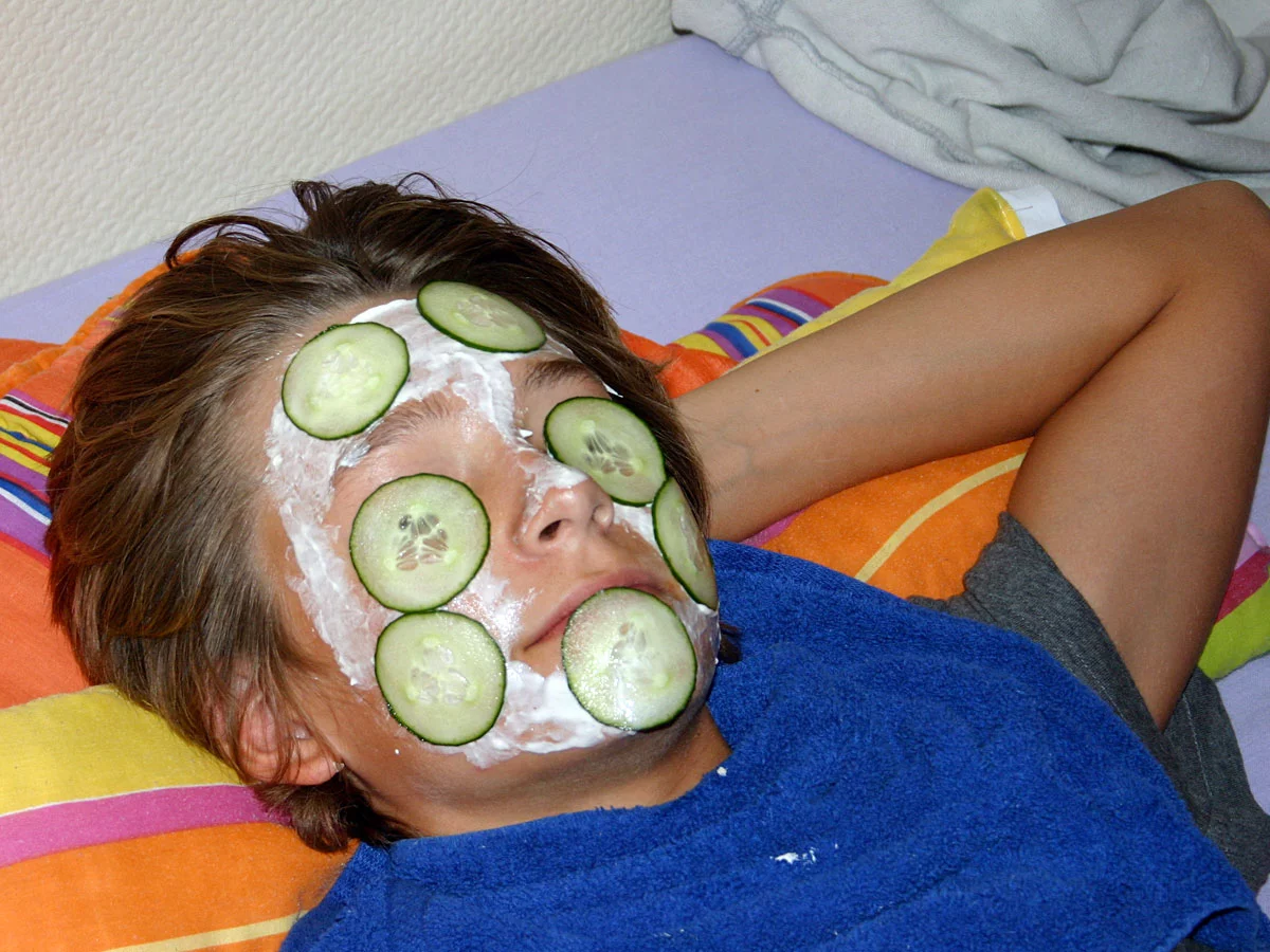 Gurkenmaske am Beauty Day